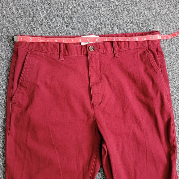 Penguin Munsingwear men's chino pants burgundy wine red 36 x 32 business casual - Picture 15 of 16